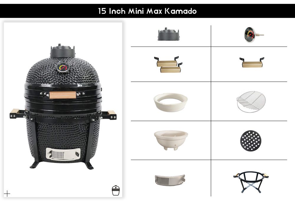 15 inch kamado bbq grills table top kamado bono barbecue oven
