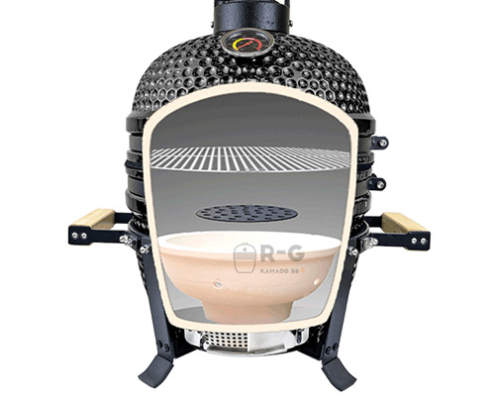 13" Mini Kamado Grill met dubbele handgrepen Fabrikant Leverancier