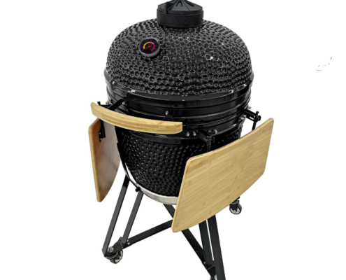 Factory direct hot model outdoor patio 21 inch movable portable large size ceramic Kamado egg shaped bbq grill barbecue