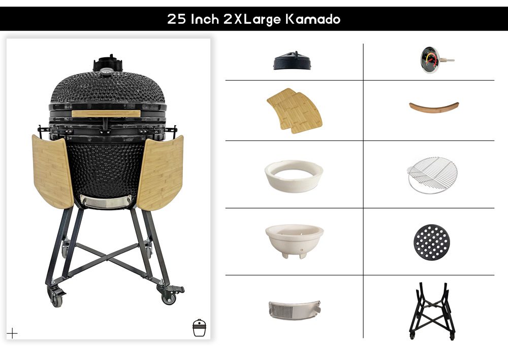 25 INCH kamado basic parts standard configuration