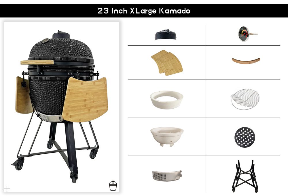 23″ XX‑Large Keramisk Kamado-Grill Fabriksleverantör för Importanpassning