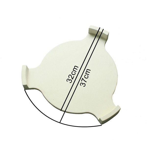 Ceramic heat deflector plate for slow cooking