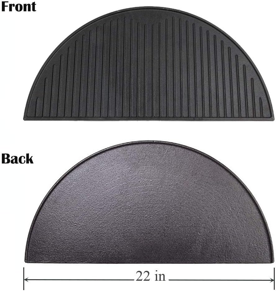 kamado accessories half moon cast iron cooking gridle suppliers-3