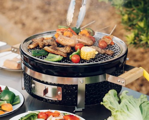 Charcoal-BBQ-Grill-Hibachi-Grill-with-Grid-Lifter-round-Portable-Grill-with-Stainless-Steel-Griill-Grate-BBQ-Grill-for-Outdoor-Camping-Picnic-Patio-Backyard-Cooking wares Charcoal-BBQ-Grill-Hibachi-Grill-with-Grid-Lifter-round-Portable-Grill-with-Stainless-Steel-Griill-Grate-BBQ-Grill-for-Outdoor-Camping-Picnic-Patio-Backyard-Cooking wares