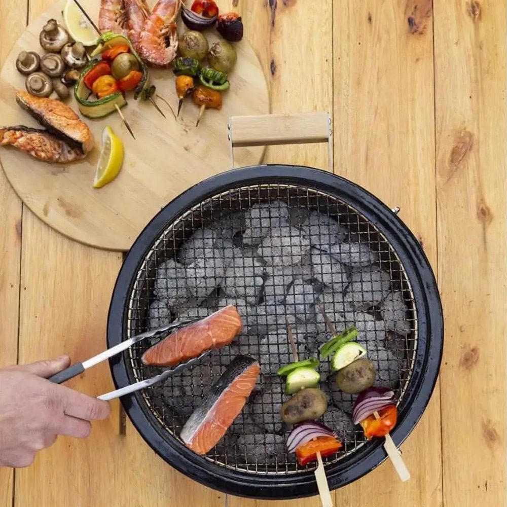 Charcoal-BBQ-Grill-Hibachi-Grill-with-Grid-Lifter-round-Portable-Grill-with-Stainless-Steel-Griill-Grate-BBQ-Grill-for-Outdoor-Camping-Picnic-Patio-Backyard-Cooking ware Charcoal-BBQ-Grill-Hibachi-Grill-with-Grid-Lifter-round-Portable-Grill-with-Stainless-Steel-Griill-Grate-BBQ-Grill-for-Outdoor-Camping-Picnic-Patio-Backyard-Cooking ware