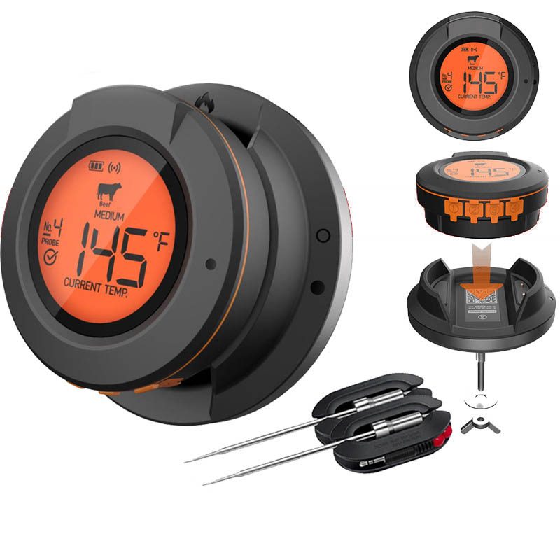 Kamado Grill Smart Wireless Digital Bluetooth Thermometer with Probe