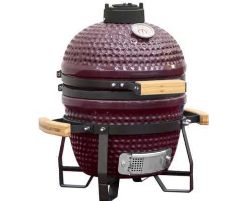 portable mini egg grill with dual handles