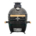 16 Inch Tabletop Hammered Black Portable Kamado Grill With Wooden Handles