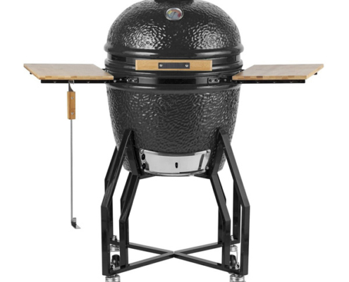 18 inch black kamado with black legs bamboo handle and tables 18 inch black kamado with black legs bamboo handle and tables