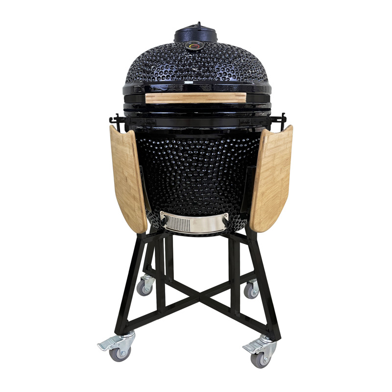 21" Black Kamado Egg Ceramic BBQ Grill Smoker 21 Inch Black Kamado Egg Barbecue Grill Ceramic Smoker