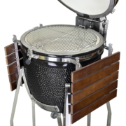 large size ceramic grill with bright stainless steel