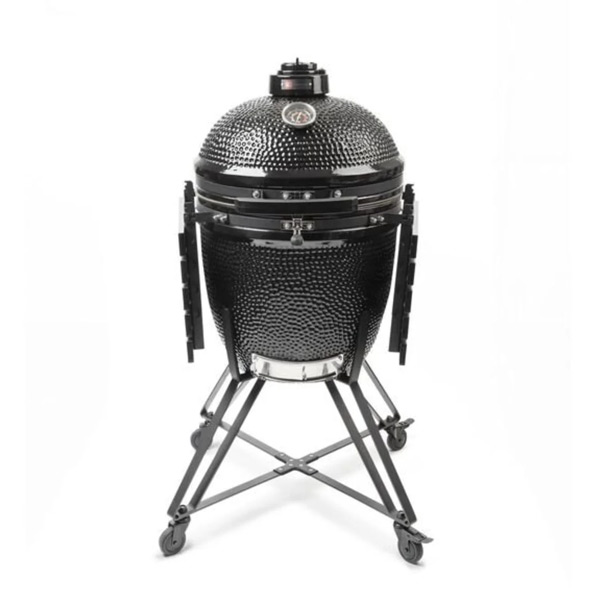 classic kamado barbecue grill balck texture
