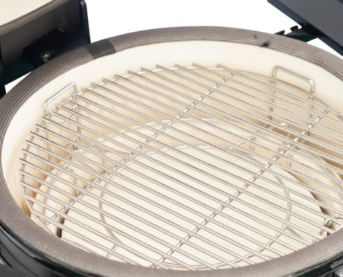 kamado ceramic grill divide conquer cooking system