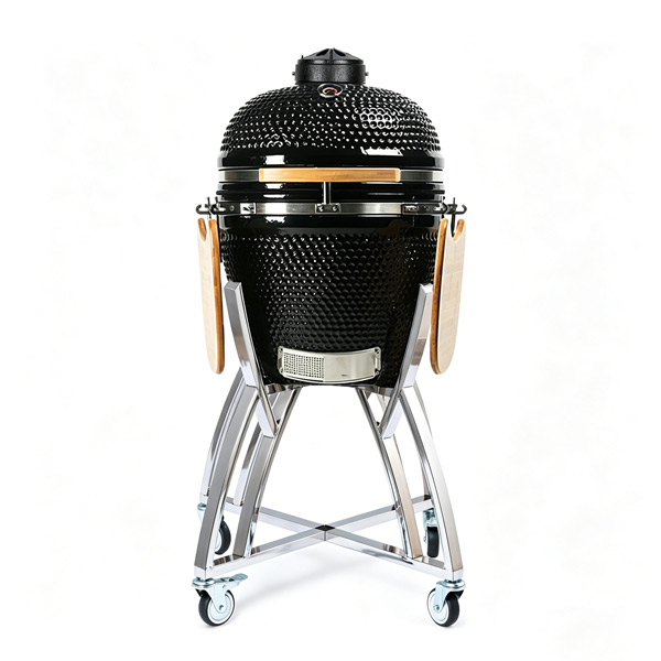 21inch-ceramic-Kamado-stainless-steel-cart-1