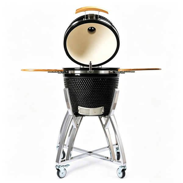 21inch-ceramic-Kamado-stainless-steel-cart-3 21inch-ceramic-Kamado-stainless-steel-cart-3